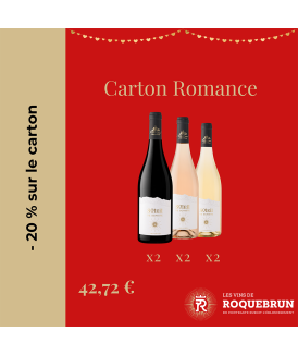 Carton "Romance"  - Rouge, Rosé, Blanc - St VALENTIN