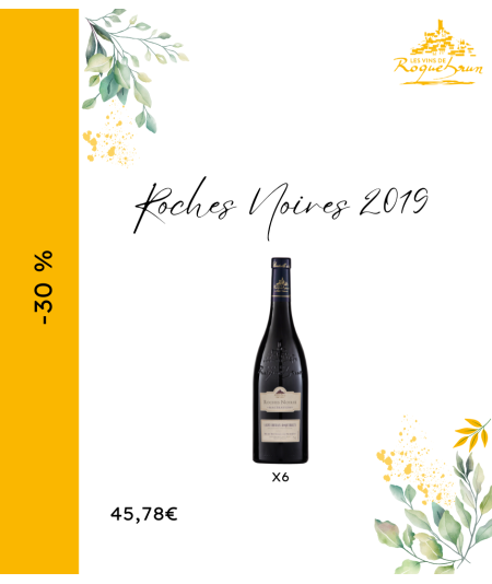 6 bouteilles de Roches Noires 2019 - Rouge - FAV